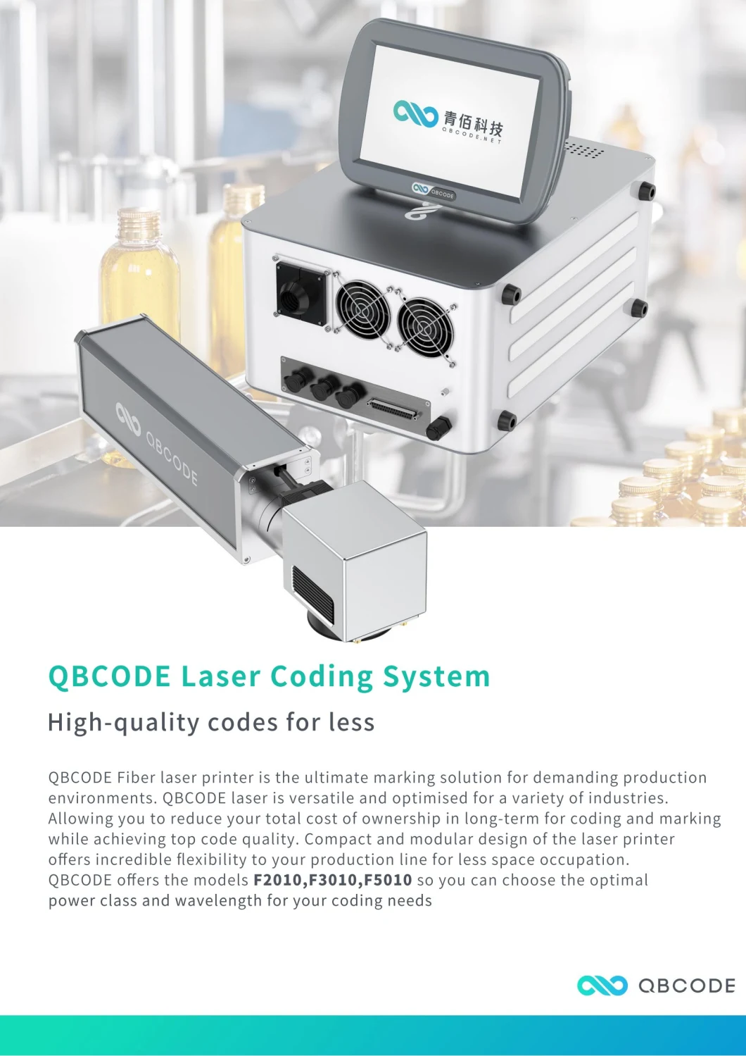 Qbcode Fiber Laser Marking Machine for Metal Non-Metal Engraving with CE